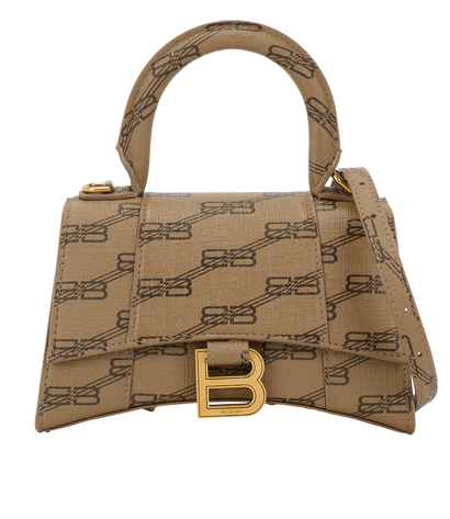 XS Hourglass, &pound;850, Handbags, Brown, Leather, Front view